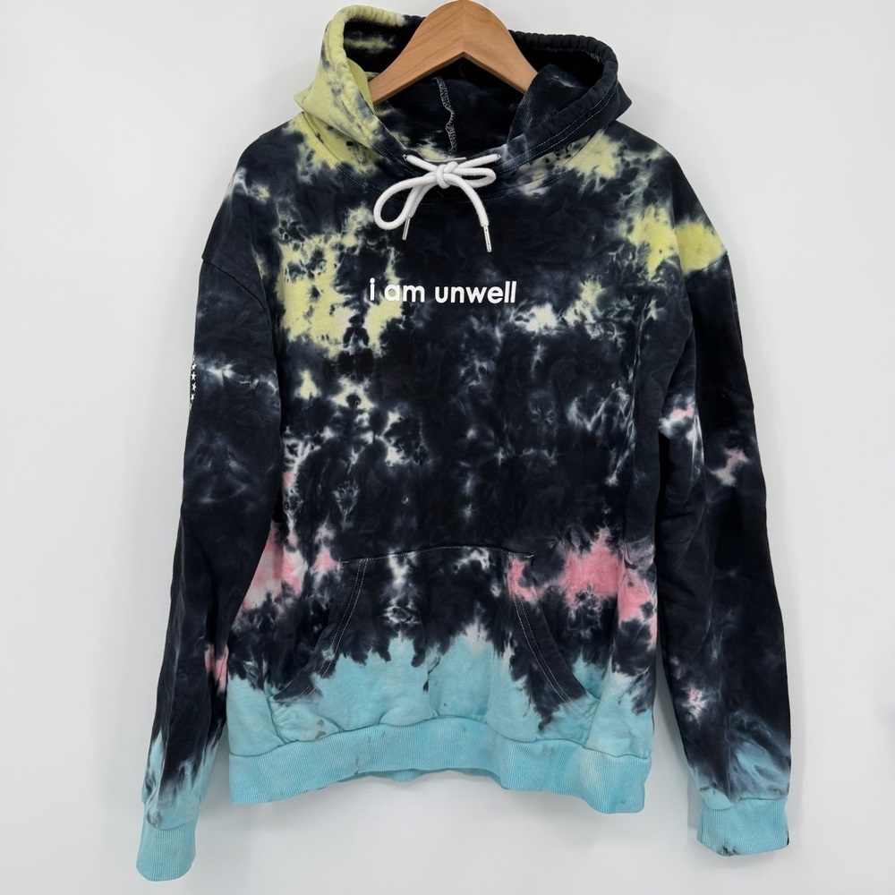 Call Her Daddy "I Am Unwell" Tie-Dye Hoodie with Text Print 100% Cotton
